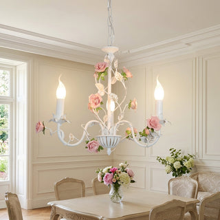 Vintage Floral Ceramic Rose Branch Pendant Light | Eastwood