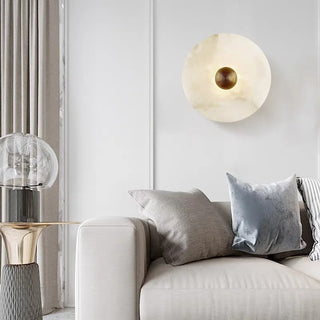 Round Marble Copper LED Decorative Wall Light | Sterling