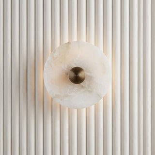 Round Marble Copper LED Decorative Wall Light | Sterling