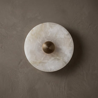 Round Marble Copper LED Decorative Wall Light | Sterling