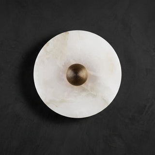 Round Marble Copper LED Decorative Wall Light | Sterling