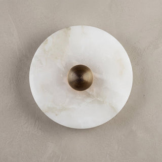 Round Marble Copper LED Decorative Wall Light | Sterling