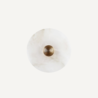 Round Marble Copper LED Decorative Wall Light | Sterling