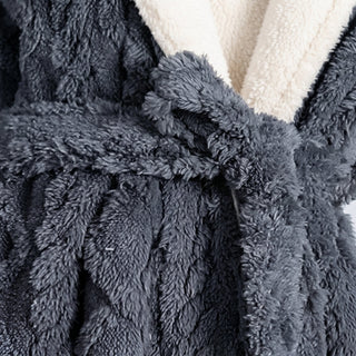 Hooded Women Robe with Belt and Pocket Design | Barrow