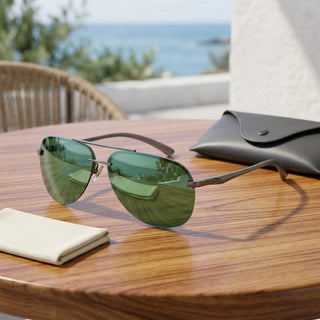 Polarized Aviator Sunglasses with Metal Frame for Driving and Outdoor Activities | Huntley