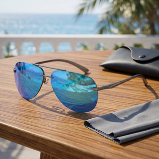 Polarized Aviator Sunglasses with Metal Frame for Driving and Outdoor Activities | Huntley