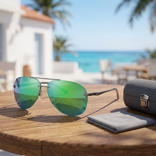 Polarized Aviator Sunglasses with Metal Frame for Driving and Outdoor Activities | Huntley
