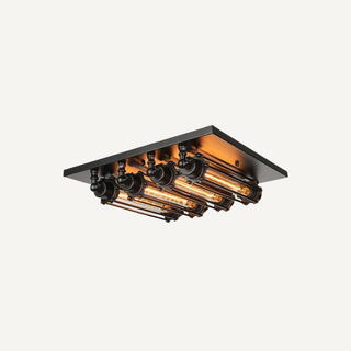 Industrial Vintage Flush Mount Ceiling Light Fixture | Lexington