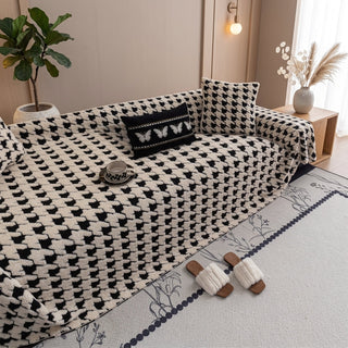 Quilted Houndstooth Non Slip Soft Universal Sofa Cover | Stratton