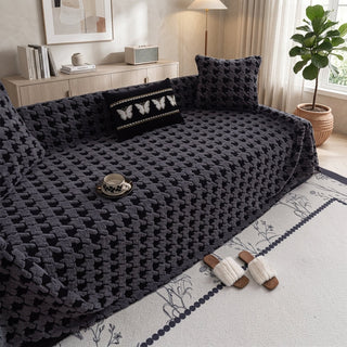 Quilted Houndstooth Non Slip Soft Universal Sofa Cover | Stratton