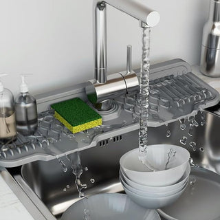 Silicone Sink Mat Drainage Channels Faucet Area | Wentworth