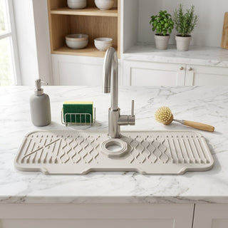 Silicone Sink Mat Drainage Channels Faucet Area | Wentworth