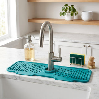 Silicone Sink Mat Drainage Channels Faucet Area | Wentworth