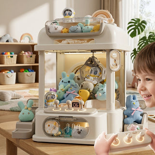 Kids Coin Operated Toy Claw Machine With Plush Animal Dolls And Arcade Skill Game For Home Fun | Mallory
