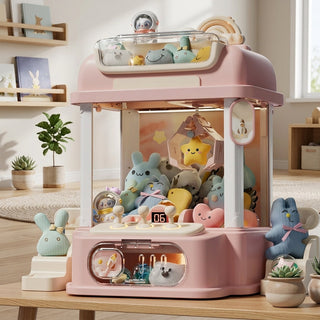 Kids Coin Operated Toy Claw Machine With Plush Animal Dolls And Arcade Skill Game For Home Fun | Mallory