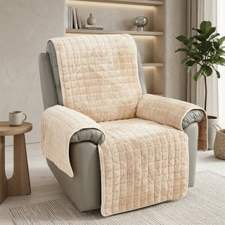 Quilted Recliner Chair Cover Soft Non Slip Decor | Easton