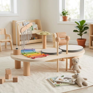 Montessori Musical Xylophone Table With Colorful Bells For Baby Sensory Play | Greybridge