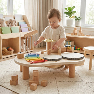Montessori Musical Xylophone Table With Colorful Bells For Baby Sensory Play | Greybridge