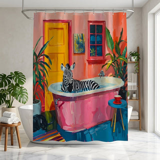Decorative Zebra Waterproof Bathroom Shower Curtain | Campbell