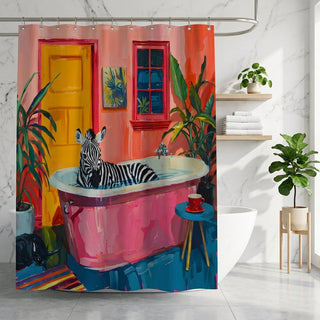 Decorative Zebra Waterproof Bathroom Shower Curtain | Campbell