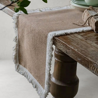 Natural Rustic Jute Table Runner Dining Decor | Callahan