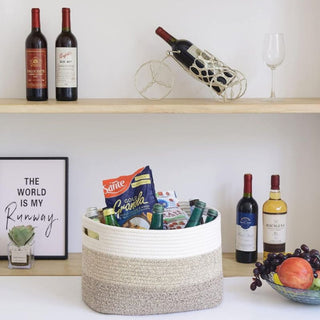 Woven Storage Basket with Handles Home Organization | Anders