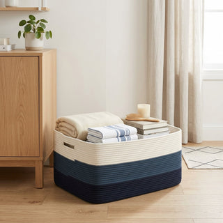 Woven Storage Basket with Handles Home Organization | Anders