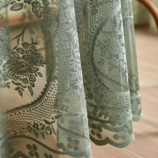 Round Floral Lace Tablecloth Decorative Cover for Dining Tables | Burke