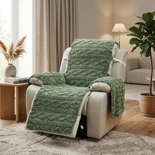 Quilted Diamond Recliner Chair Cover Non Slip Comfort Decorative | Colby