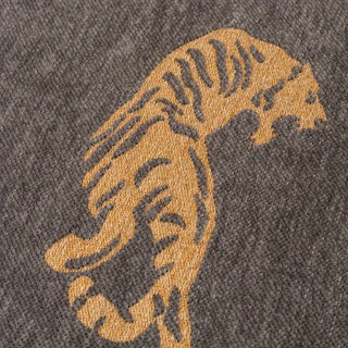 Reversible Tiger Sofa Cover Decorative Fringed Chenille Safari Style | Coleman