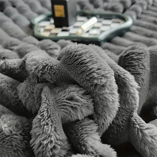 Soft Striped Decorative Blanket for Sofa Bed Armchair | Draper