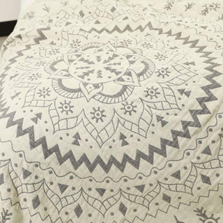 Reversible Floral Mandala Blanket Soft Decorative Bed Sofa Cover | Donnelly