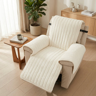 Soft Quilted Recliner Chair Cover Protective Non Slip Modern Design | Dillon