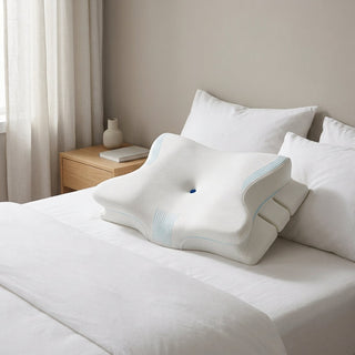 Ergonomic Memory Foam Neck Support Pillow Dual Height Design | Brewster