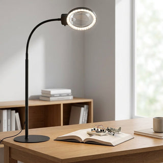 LED Full Page Magnifying Lamp with Adjustable Gooseneck and Dual Magnification | Danvers