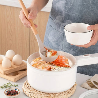 12 Piece Kitchen Utensil Set Silicone Heads Wooden Handles Heat Resistant | Farnham