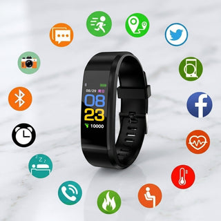 Senior Smartwatch for Health Fitness Tracking with Clear LED Display | Finnegan
