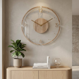 Minimalist Wooden Wall Clock With Silent Quartz Mechanism And Scandinavian Style | Gladstone