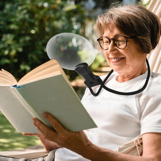 Adjustable Hands Free Magnifier With 5X Lens For Reading Crafts And Inspection | Griffin