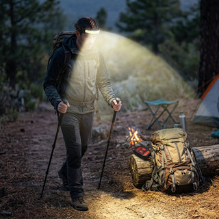 Rechargeable Wide Angle COB Headlamp With 230 Degree Beam Red Rear Light And USB Charging | Lawson