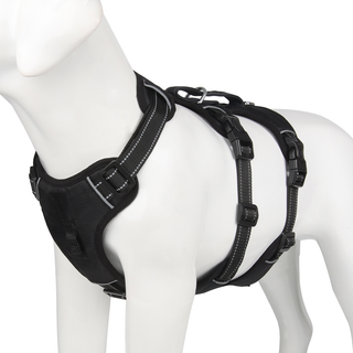 No Pull Dog Harness With Reflective Strips And Adjustable Nylon Fit Buckle | Hallmere