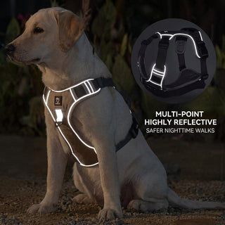 No Pull Dog Harness With Reflective Strips And Adjustable Nylon Fit Buckle | Hallmere