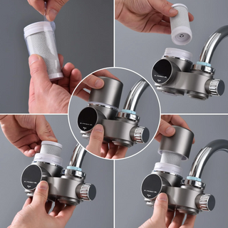 LED Display Faucet Water Filter With 500-Gallon Capacity And UV Blue Light | McArthur