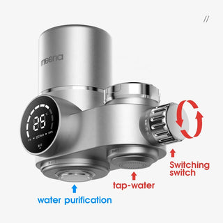 LED Display Faucet Water Filter With 500-Gallon Capacity And UV Blue Light | McArthur