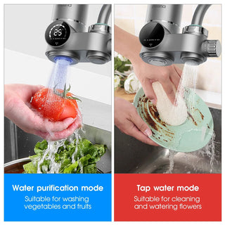 LED Display Faucet Water Filter With 500-Gallon Capacity And UV Blue Light | McArthur