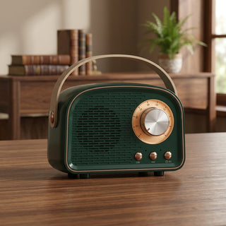 Vintage Style Bluetooth Speaker With Wireless Connectivity And Long Battery | Sawyer