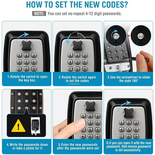 Wall Mounted Key Lock Box With Mechanical Combination Code And Rust Resistant Design | Rowan
