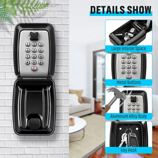Wall Mounted Key Lock Box With Mechanical Combination Code And Rust Resistant Design | Rowan
