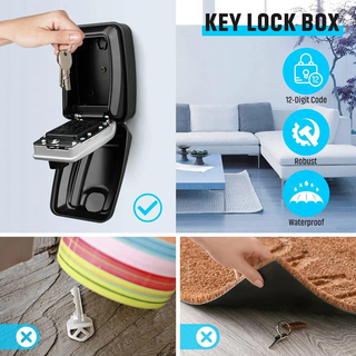 Wall Mounted Key Lock Box With Mechanical Combination Code And Rust Resistant Design | Rowan