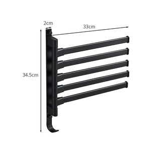 Wall Mounted Towel Rack With 5 Rotating Arms And Rust Resistant Stainless Steel | Spencer